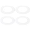PATIKIL 3 ID 4.7 OD Anello di Finitura in Plastica, 4 Pz Anelli di Finitura per Luci a Soffitto Copertura Circolare Opaca per Illuminazione, Opaco Bianco Traslucido