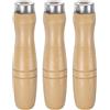 QUARKZMAN Manico per Lime Legno da 3pz, Manici Ergonomici Foro Rotondo da 4,72 e 8,5 Mm, Collare Metallo per Lime Metalliche da 12