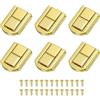 PATIKIL 6pz Serratura a Scatto Toggle 1,3 x 0,9 Chiusura a Scatto Oro | in Metallo, Chiusura a Chiusura Rettangolare in Stile Retrò, per Cassetta Attrezzi Decorazione Valigia Gioielli