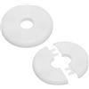 PATIKIL Flangia Divisa a Parete, 16,5mm Copriforo con Piastra Autoadesiva Rotonda in ABS Copri Tubi Termosifoni Copertura per Decorazione Rubinetto Tubo Acqua Bagno Cucina, 2 Pezzi, Bianco