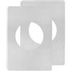 QUARKZMAN 1 Set 130x90mm / 5.12x3.54 Piastra Rinforzo per Maniglia Porta, Copertura Buco Serratura Acciaio Inossidabile per Riparazione Serratura Maniglia Porta, Argento