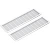 PATIKIL Griglia Di Ventilazione Rettangolare 9 Pollici, 2 Pezzi Copertura Aria A Lamelle In Plastica Griglia Di Ventilazione Per Armadio Guardaroba Scarpiera, Argento