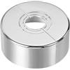 PATIKIL Flangia Divisa a Parete, 20/25/32mm Copri Tubi Termosifoni Copertura Piastra Rotonda in ABS Spessore Tagliabile per Tubo Acqua Rubinetto Decorazione,30mm Altezza, Argento