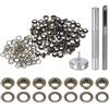 QUARKZMAN Kit di 100pz Strumento Occhielli 4mm Set Occhielli in Rame con Perforatore Fori Vuoti, Strumenti per Occhielli per Abbigliamento in Pelle Tessuto, Bronzo