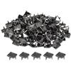 QUARKZMAN 100 Pcs Rivetti Piramidali per Abbigliamento, 9mm Rivetti Quadrati a 4 Alette, Borchie Metalliche Piramidali Nere per ArtigianatoBorse Scarpe Pelle