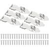 PATIKIL Serratura a Gancio per Porta 2.6 Pollici, 6Pz Acciaio Inox, Chiusura Sicurezza con Gancio, Cerniera, Lucchetto con Viti per Porta, Cancello, Armadi, Armadi, Argento
