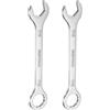 QUARKZMAN 2 Pezzi Chiave Combinata Sottile 7/16 in Acciaio Inossidabile 30Cr13 Temprato Lucidato Mini Chiave Combinata Con Offset 12-Punti Box End e 15° Angolato Open End