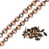 QUARKZMAN 2pz Strisce Puntine Tappezzeria, Finiture Lucide Unghie Decorative da 1 Metro per Testiera Divani, Sedie e Mobili Chiodi Tappezzeria (11mm Rame)