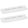 QUARKZMAN Copertura per Bocchette d'Aria, 2pz 150 x 60mm Copertura Ventilazione Lega Alluminio a Maglia, Griglia Ventilazione a Persiana Rettangolare Armadio per Scarpe Guardaroba (Argento)