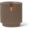 Vaso cilindrico da interno esterno Cylinder Groove Ø36 H38, TORTORA