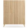 Mobile contenitore scarpiera salvaspazio effetto rovere 90X27 H109