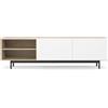 Mobile TV moderno struttura effetto rovere 180x44 H52, BIANCO