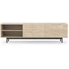 Mobile TV moderno struttura effetto rovere 180x44 H52, ROVERE