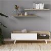 Mobile TV moderno struttura effetto rovere CHET 150x42 H41