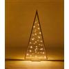 Albero di Natale in legno di pino con luci LED H100