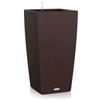 Vaso fioriera CUBICO COTTAGE 30x30 H56 con auto irrigazione - LECHUZA, CAFFÉ