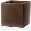 Vaso Fioriera in resina SCHIO CUBO 30x30 H30 - TERAPLAST, BRONZO