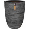 Vaso tondo da interno esterno in materiale riciclato Rib Ø34 H46, GRIGIO ANTRACITE