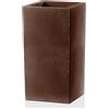 Vaso Fioriera in resina SCHIO CUBO ALTO 40x40 H80 - TERAPLAST, BRONZO