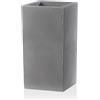 Vaso Fioriera in resina SCHIO CUBO ALTO 40x40 H80 - TERAPLAST, CAPPUCCINO