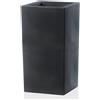 Vaso Fioriera in resina SCHIO CUBO ALTO 40x40 H80 - TERAPLAST, GRIGIO ANTRACITE
