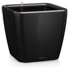 Vaso per piante QUADRO PREMIUM LS 43x43 H40 con auto irrigazione - LECHUZA, NERO LUCIDO