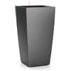 Vaso fioriera CUBICO PREMIUM 30x30 H56 con auto irrigazione - LECHUZA, ANTRACITE METALLIZZATO
