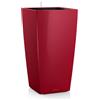Vaso fioriera CUBICO PREMIUM 30x30 H56 con auto irrigazione - LECHUZA, ROSSO SCARLATTO LUCIDO