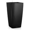 Vaso fioriera CUBICO PREMIUM 40x40 H75 con auto irrigazione - LECHUZA, NERO LUCIDO