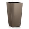 Vaso fioriera CUBICO PREMIUM 40x40 H75 con auto irrigazione - LECHUZA, TORTORA LUCIDO