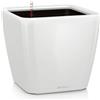 Vaso per piante QUADRO PREMIUM 35x35 LS con auto irrigazione - LECHUZA, BIANCO LUCIDO