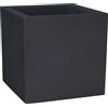 Vaso quadrato da interno esterno in resina Modus Quadro 40x40 H40 - Nicoli, GRIGIO ANTRACITE