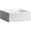 Vaso quadrato basso in resina da interno esterno Minos 40x40 H15 - Nicoli, BIANCO OTTICO