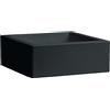 Vaso grande quadrato basso in resina Minos 60x60 H22,5 - Nicoli, GRIGIO ANTRACITE