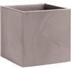 Vaso quadrato da interno esterno in resina Momus 50x50 H50 - Nicoli, GRIGIO CENERE