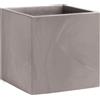 Vaso quadrato in resina da interno esterno Momus 35X35 H35 - Nicoli, GRIGIO CENERE
