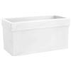 Fioriera rettangolare da esterno in resina Themis Cassetta 80x40 H40 - Nicoli, BIANCO OTTICO