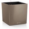 Vaso fioriera CUBE PREMIUM 50x50 H50 con auto irrigazione - LECHUZA, TORTORA LUCIDO