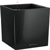 Vaso fioriera CUBE PREMIUM 50x50 H50 con auto irrigazione - LECHUZA, NERO LUCIDO
