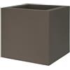 Fioriera KUBE VASO QUADRATO 50X50 H50 - EURO3PLAST, TORTORA
