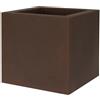 Fioriera KUBE VASO QUADRATO 50X50 H50 - EURO3PLAST, RUGGINE