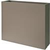Vaso rettangolare alto KUBE HIGH SLIM CASSETTA 80X25 H70 - EURO3PLAST, TORTORA
