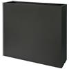 Vaso rettangolare alto KUBE HIGH SLIM CASSETTA 80X25 H70 - EURO3PLAST, NERO PERLA
