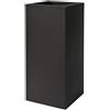 Vaso quadrato in resina da interno esterno Kube High Vaso Alto 40X40 H70 - Euro3plast, NERO PERLA