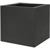 Fioriera KUBE VASO QUADRATO 50X50 H50 - EURO3PLAST, NERO PERLA