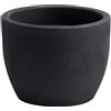 Vaso tondo grande da interno esterno Hera Matt Ø60 H45 in resina - Nicoli, GRIGIO ANTRACITE
