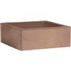 Vaso quadrato basso in resina da interno esterno Minos 25x25 H12 - Nicoli, AVANA