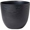 Vaso tondo OVER Ø38 H32 con riserva d'acqua - TERAPLAST, BLACK