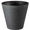 Vaso da tavolo da interno esterno Hoop Ø30 H28 in materiale riciclato con riserva d'acqua - Teraplast, BLACK