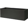 Vaso rettangolare da esterno in resina Kube Cassetta 100X40 H40 - Euro3plast, NERO PERLA